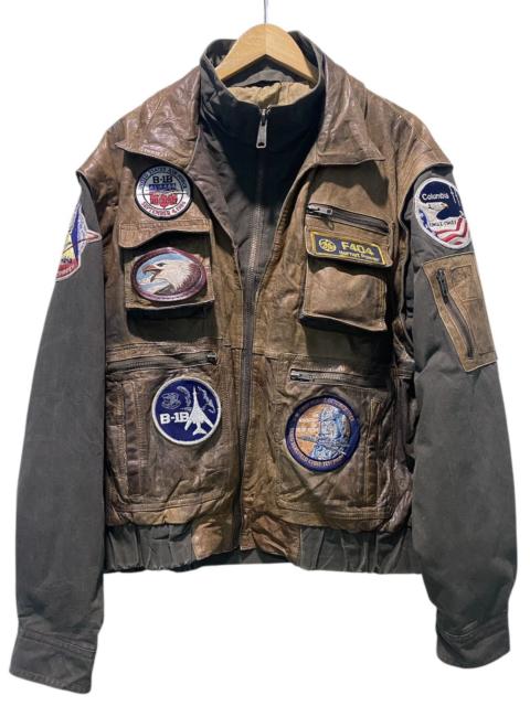 Other Designers Adventure Bound - Vintage Hornet F404 USAF Multipocket Jacket 2 Way Leather