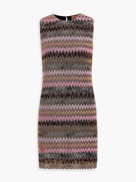 Missoni Metallic crochet-knit mini dress