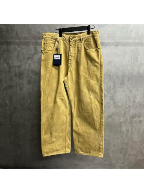 Louis Vuitton Louis Vuitton Beige Solid-Color Mid-Rise Straight-Leg Cargo Pants with Logo Patch and Buttons