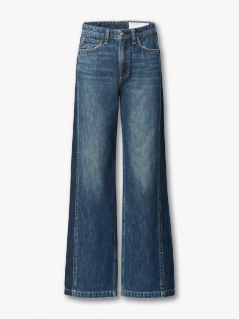 rag & bone Logan Spliced Wide-Leg Jeans
Lightweight Rigid in Two-Tone Indigo