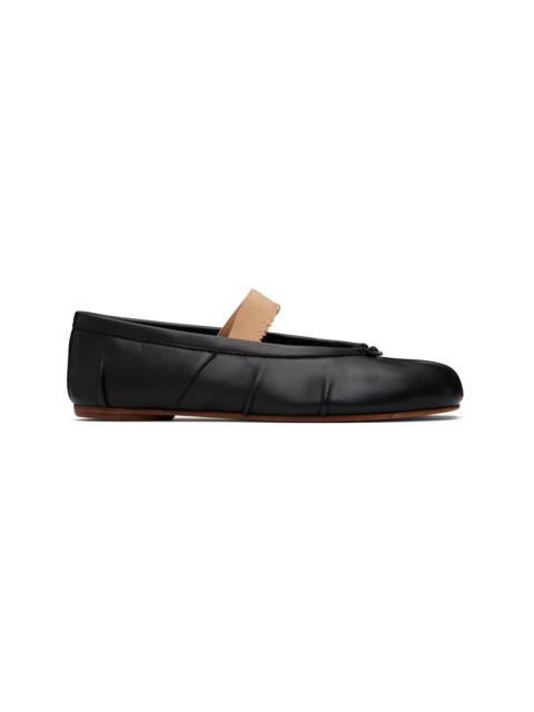 Maison Margiela Black Tabi Elastic Band Ballerina Flats