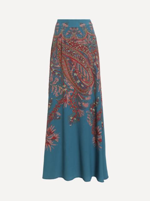 Etro Paisley Print Silk Maxi Skirt