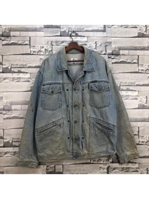 Other Designers Calvin Klein Distressred Denim Jacket Tupe 3