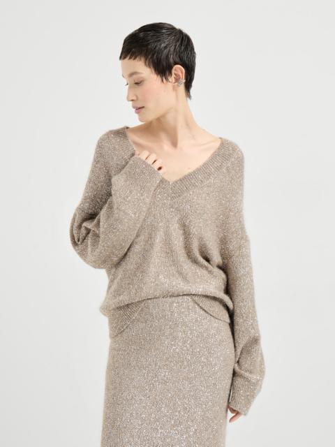 Brunello Cucinelli Virgin wool and mohair dazzling texture sweater