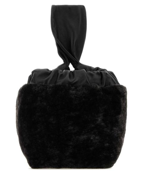 Jil Sander Jil Sander Women Black Shearling Clutch