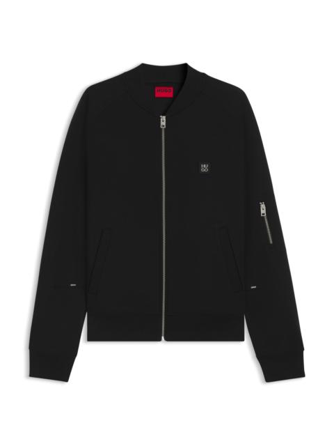 HUGO OVERSIZE-FIT BOMBER JACKET IN JERSEY