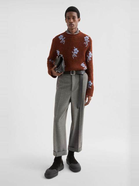 Wool Blend Crew-Neck Sweater