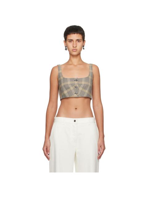 Marni Brown Check Tank Top
