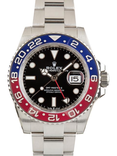 ROLEX Pre-Owned Rolex GMT-Master II Pepsi Ref 126710BLRO Oyster Bracelet