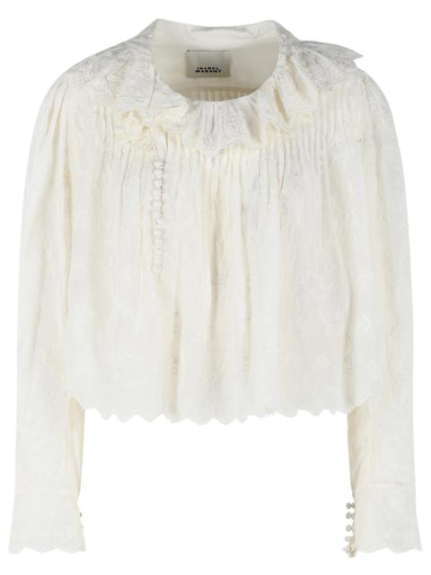 Isabel Marant Isabel Marant 'Zelly' White Cotton And Silk Blouse Women