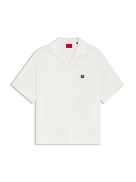 HUGO OVERSIZE-FIT SHIRT WITH STACKED LOGO