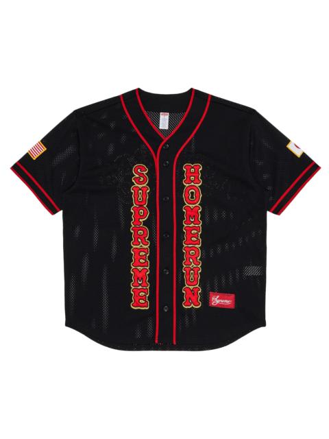 Supreme Supreme x Homerun Baseball Jersey 'Black'