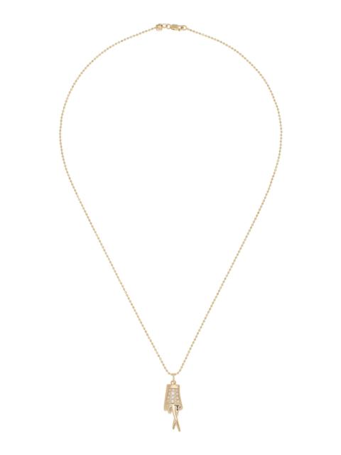 SYDNEY EVAN Mano Dingers 18K Yellow Gold Diamond Necklace gold