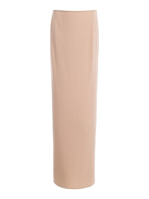 THE NEW ARRIVALS ILKYAZ OZEL Zada Jersey Maxi Skirt nude