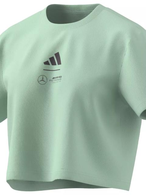 adidas adidas Women's Mercedes F1 Green Cropped T-Shirt