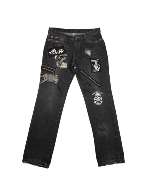 Other Designers Japanese Brand - Sex Pot Riot Revenge Punks Distressed Denim Pant