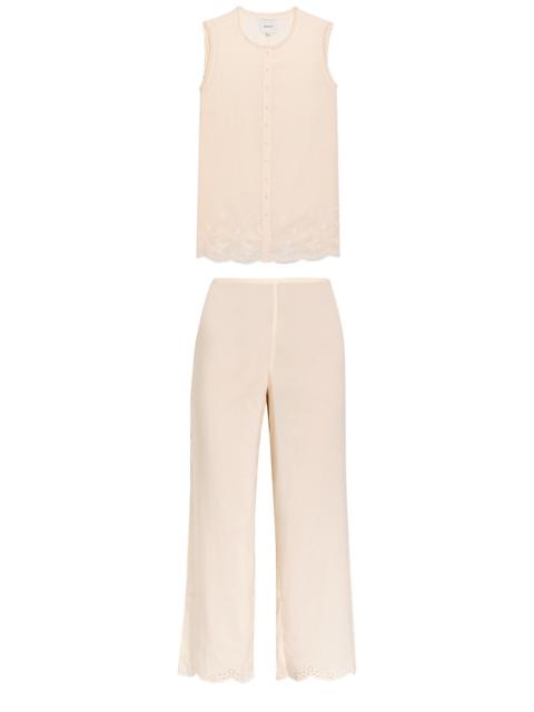 Reformation Reformation Willa Cotton-blend top and Trousers set