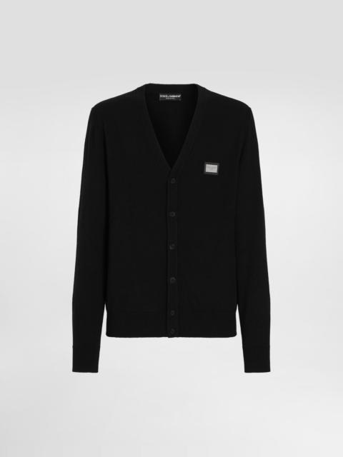 Dolce & Gabbana Cashmere and wool cardigan with branded tag