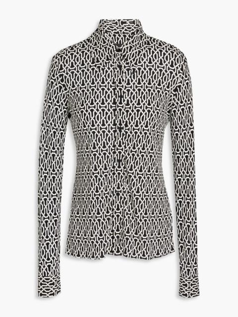 NILI LOTAN Celestine printed jersey shirt