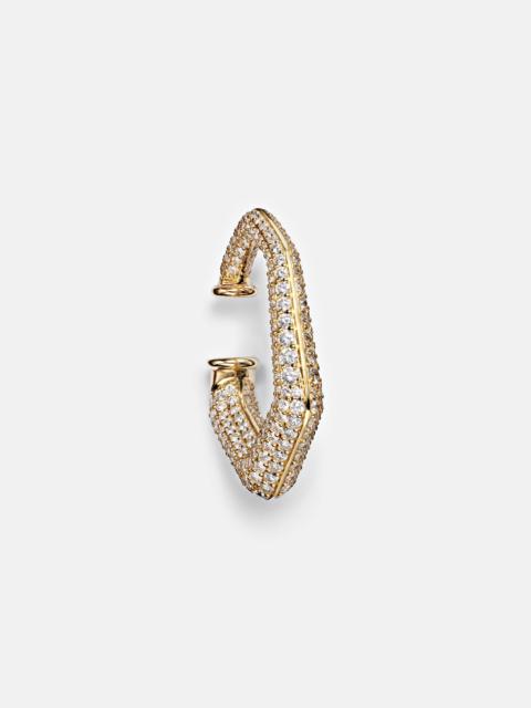 ANANYA Carved 18kt gold ear cuff with diamonds