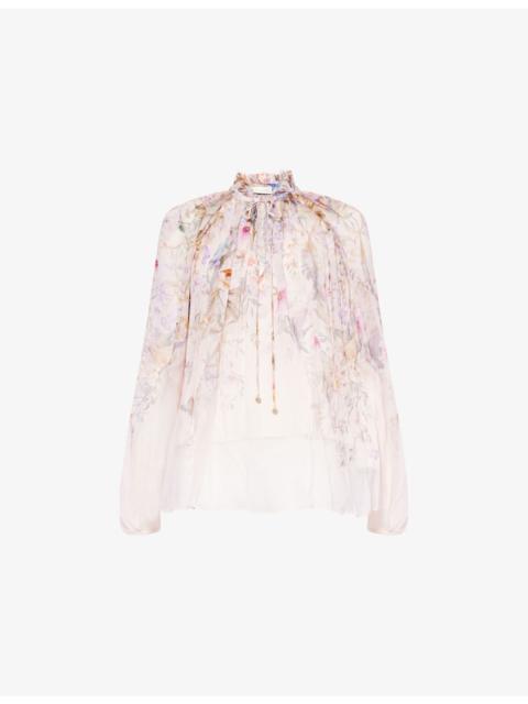 Zimmermann Floral Billow Woven Blouse