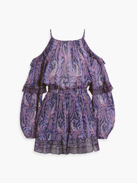 Isabel Marant Gabinia paisley-print cotton and silk-blend crepon mini dress
