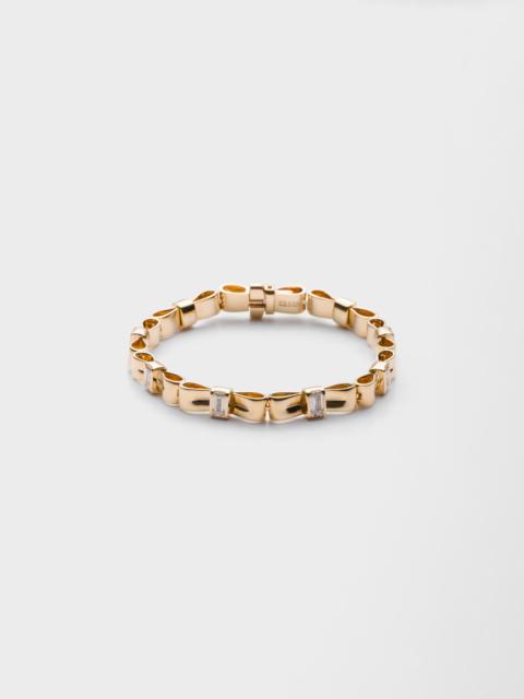 Prada Eternal Gold Bow bracelet in yellow gold and laboratory-grown diamonds