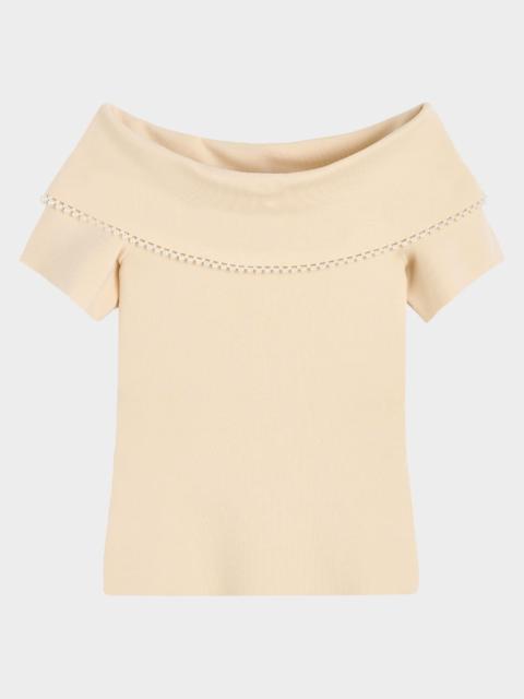 BY MALENE BIRGER Hetha Off-Shoulder Foldover Stretch Top