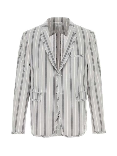 Thom Browne Thom Browne Men Embroidered Cotton Blazer