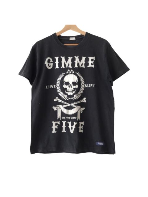 Other Designers Vintage - Authentic Vintage Distressed Gimme Five Skull Worn Out Tee