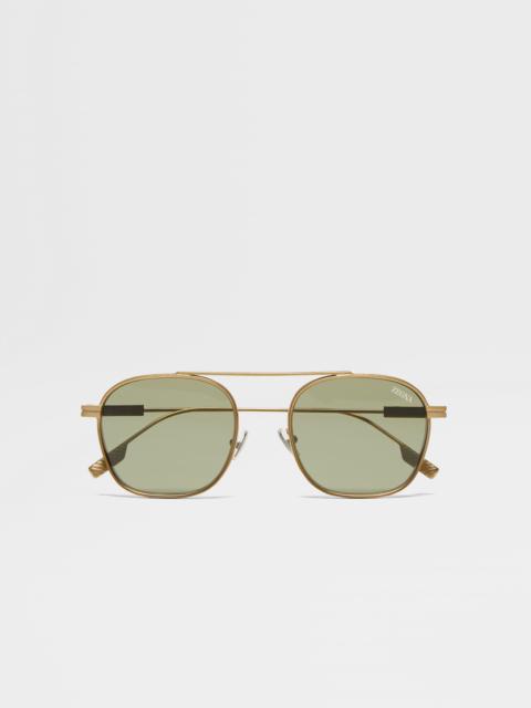 ZEGNA GOLD ORIZZONTE I METAL SUNGLASSES