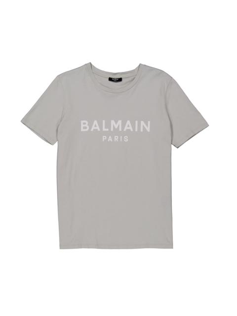 Balmain Balmain Womens Logo Print Cotton Tee, Size Large