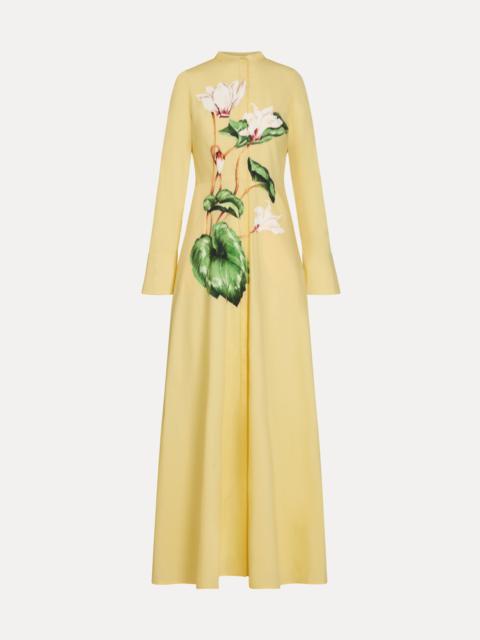 Oscar de la Renta CHINÉ CYCLAMEN COTTON POPLIN CAFTAN