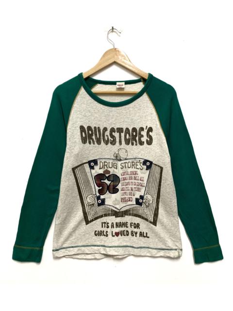Other Designers Designer - Drugstore Sweatshirt Big Logo White Green Medium