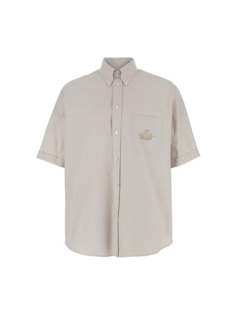 FENDI Fendi Men's Logo Embroidered Button Down Shirt, Size Small