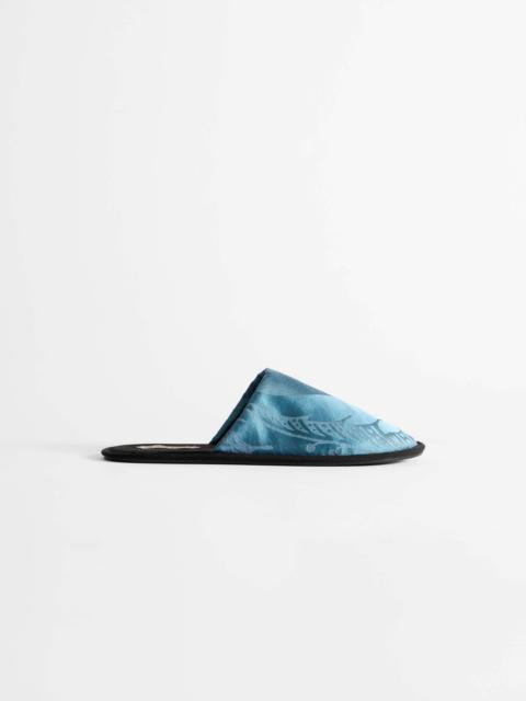JW Anderson MENS CLOSE TOE SLIDES IN AIRFORCE BLUE