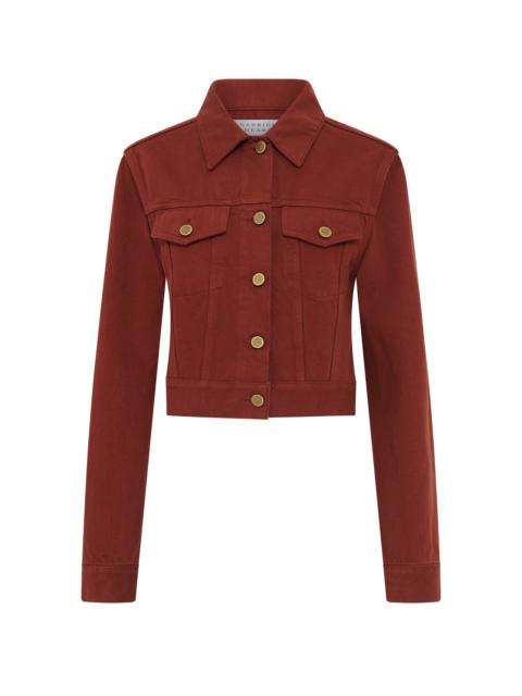 GABRIELA HEARST Bronte Jacket in Burnt Sienna Recycled Cotton Denim