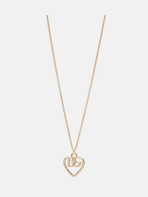 Dolce & Gabbana DG embellished pendant necklace