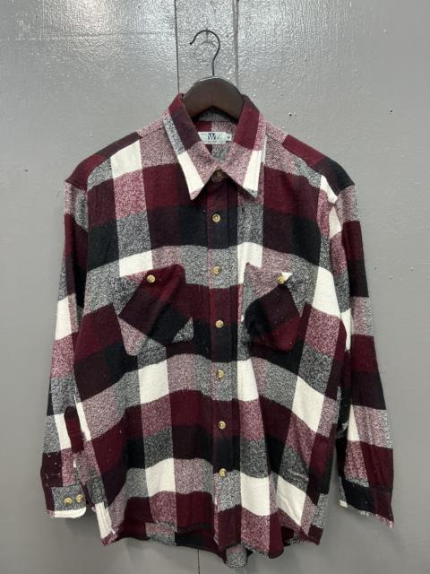 Other Designers Japanese Brand - WORK PLANT WOOL PLAID BUTTON UP SHIRT