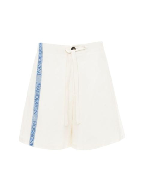 JW Anderson logo-tape wide-leg shorts