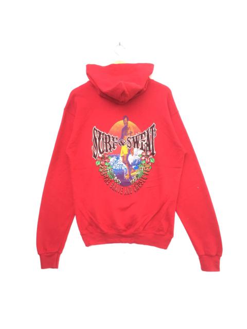 Other Designers Vintage - Vintage 90s Surf and Sweat Big Logo Hoodie | Spell Out | M |