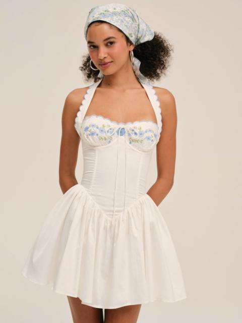 For Love & Lemons Tea Time Poplin Bustier Mini Dress