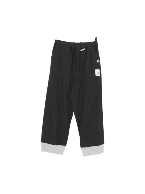 Maison MIHARAYASUHIRO LAYERED WOOL TROUSERS