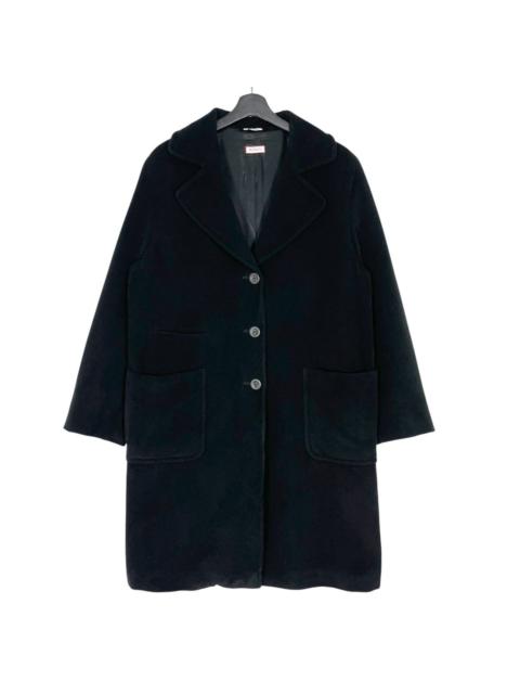 Vintage Max Mara Trench Coat Double Breasted Black Button Up