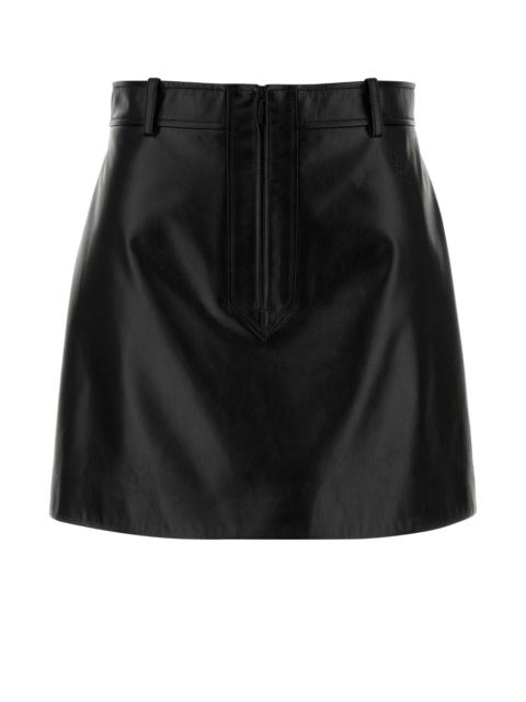 GUCCI Gucci Women Black Leather Mini Skirt