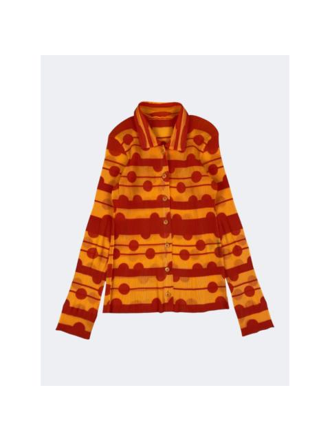 ISSEY MIYAKE Pleats Abstract Polka Women Longsleeve