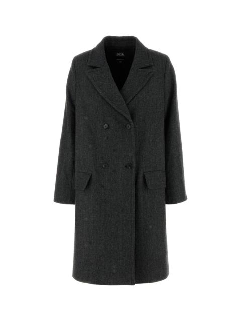 A.P.C. Embroidered wool blend Woara coat