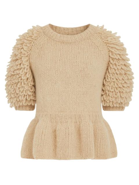 ULLA JOHNSON SELENE PEPLUM PULLOVER