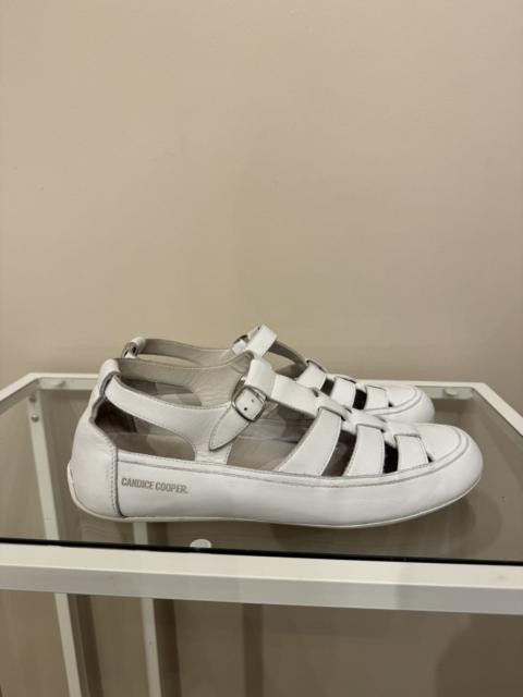 Other Designers Genuine Leather - Candice Cooper white leather sandals for summer