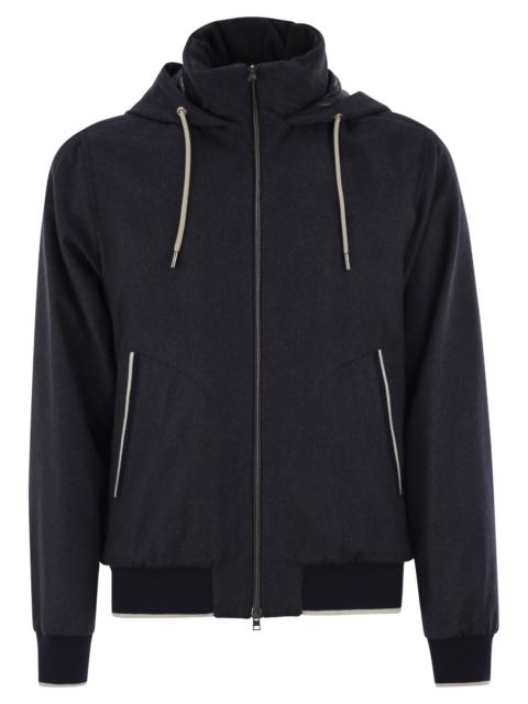 Herno Herno Men Cashmere And Silk Resort Bomber Jacket